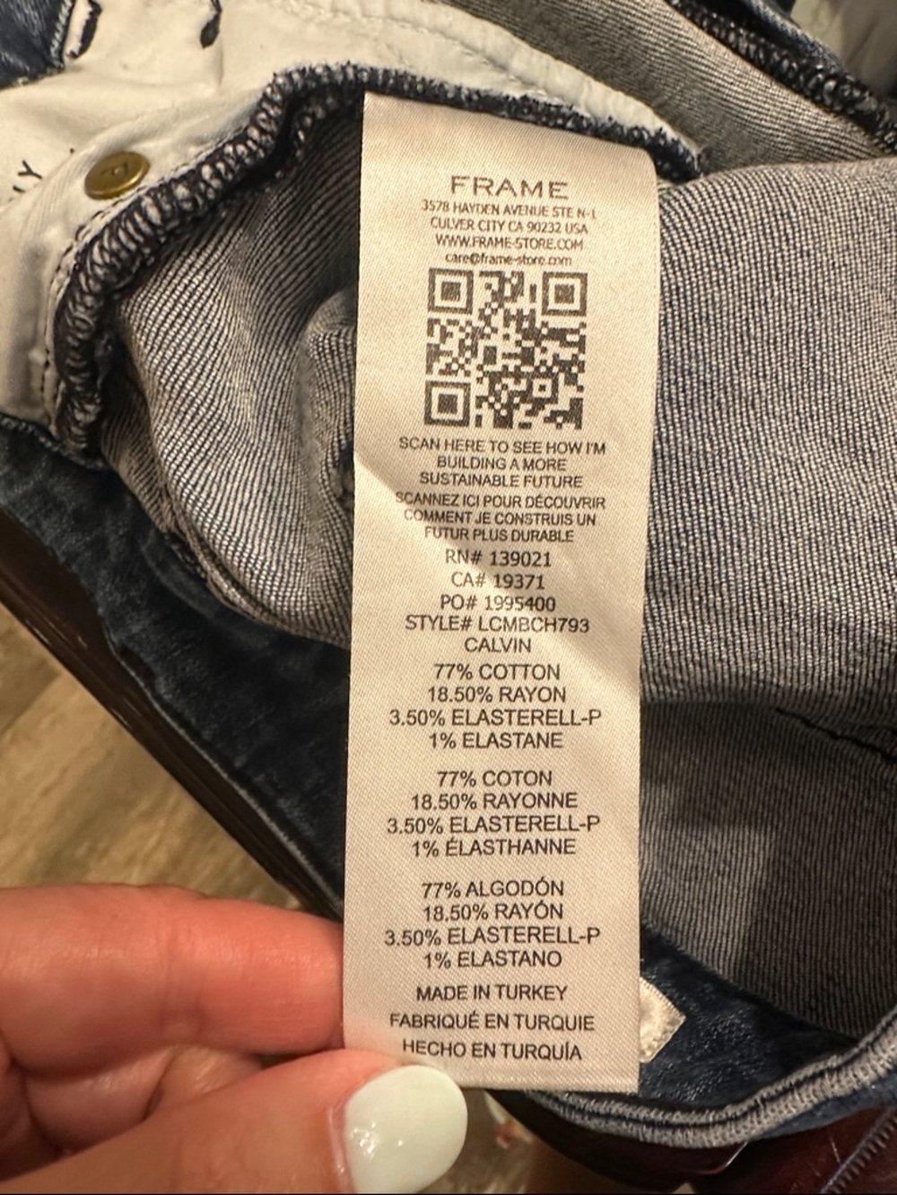 Frame Women’s Le Crop Mini Boot Jeans with Raw Hem Size‎ 33 - Picture 8 of 10